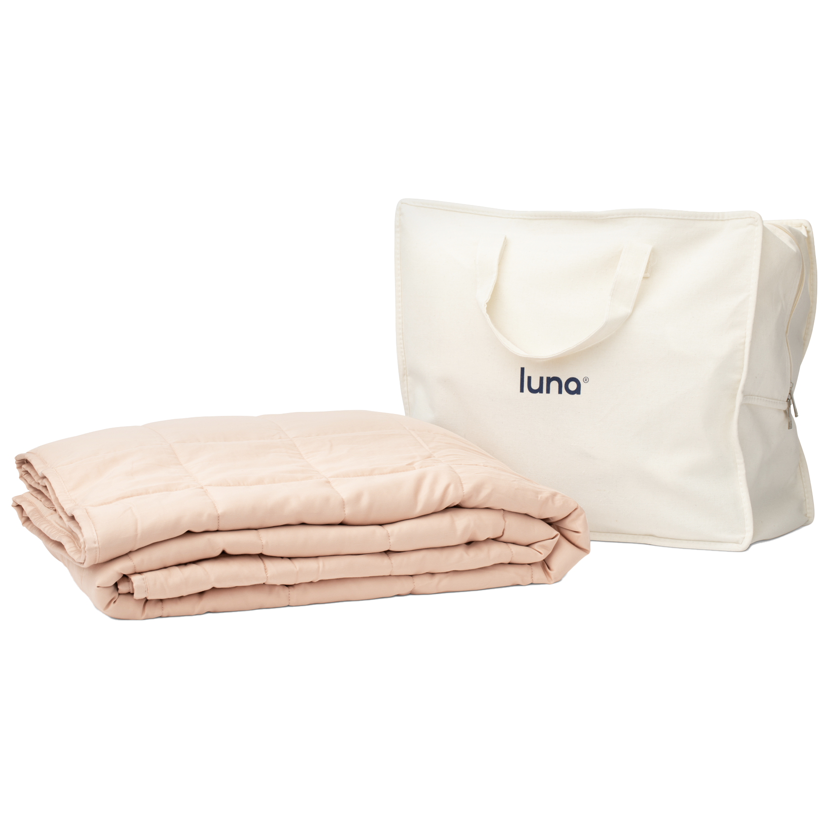 Cooling Bamboo Weighted Blanket Machine Washable Luna 15lbs Queen / Blush Luna