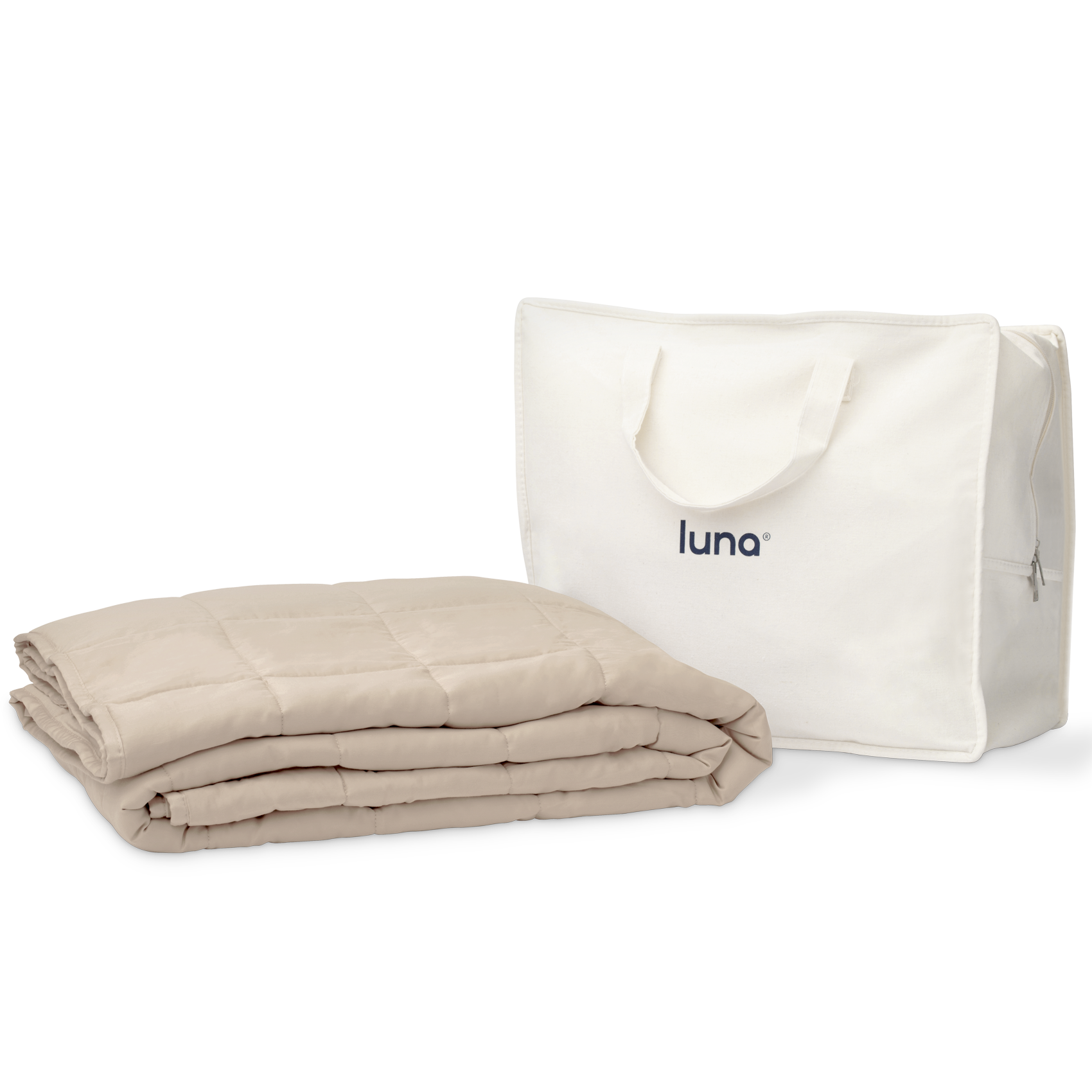 Cooling Bamboo Weighted Blanket - Machine Washable | Luna - 20lbs Queen ...